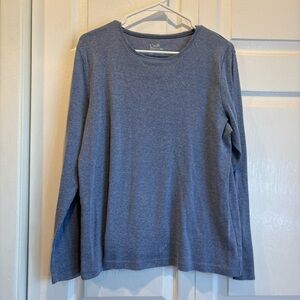 Croft & Barrow Blue Long Sleeve “The Classic Tee” T-Shirt - Size Large